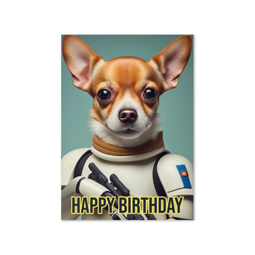 Star Paws - Happy Birthday Card Star Wars Dog