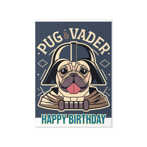 Pug Vader Birthday Card