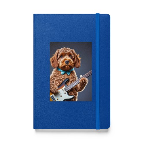 Cockapoo Dog Playing A Guitar – Hardcover bound notebook