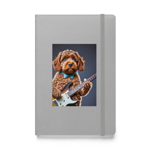 Cockapoo Dog Playing A Guitar – Hardcover bound notebook