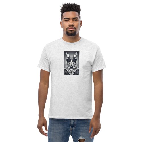 Rabbit in Sunglasses Shirt and Tie – Men’s T-shirt Design