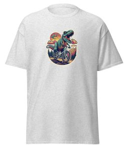 T-Rex Cyclist T-shirt – Dinosaur riding a bike