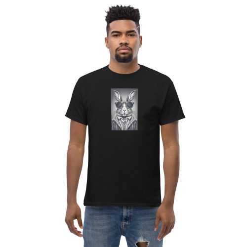 Rabbit in Sunglasses Shirt and Tie – Men’s T-shirt Design