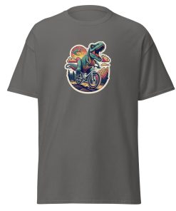 T-Rex Cyclist T-shirt – Dinosaur riding a bike
