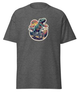 T-Rex Cyclist T-shirt – Dinosaur riding a bike