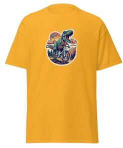 T-Rex Cyclist T-shirt – Dinosaur riding a bike