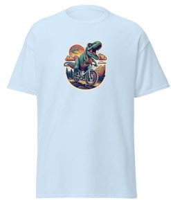 T-Rex Cyclist T-shirt – Dinosaur riding a bike