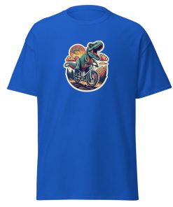 T-Rex Cyclist T-shirt – Dinosaur riding a bike