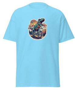 T-Rex Cyclist T-shirt – Dinosaur riding a bike
