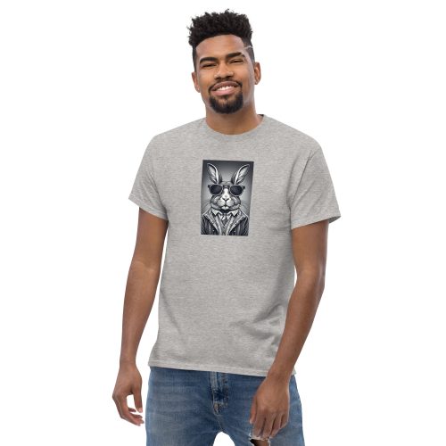 Rabbit in Sunglasses Shirt and Tie – Men’s T-shirt Design