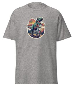T-Rex Cyclist T-shirt – Dinosaur riding a bike