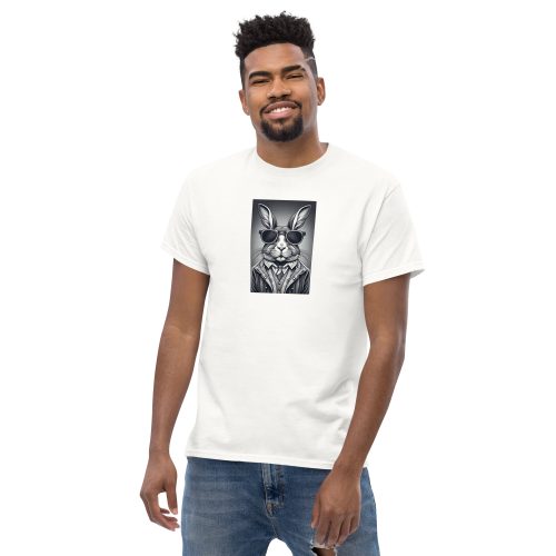 Rabbit in Sunglasses Shirt and Tie – Men’s T-shirt Design