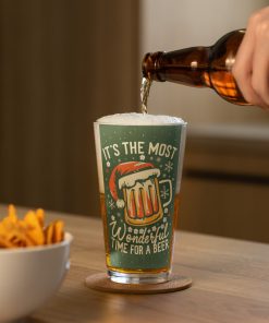 It’s The Most Wonderful Time For A Beer – Christmas Pint Glass Present