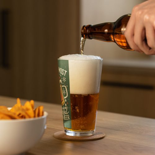 It’s The Most Wonderful Time For A Beer – Christmas Pint Glass Present