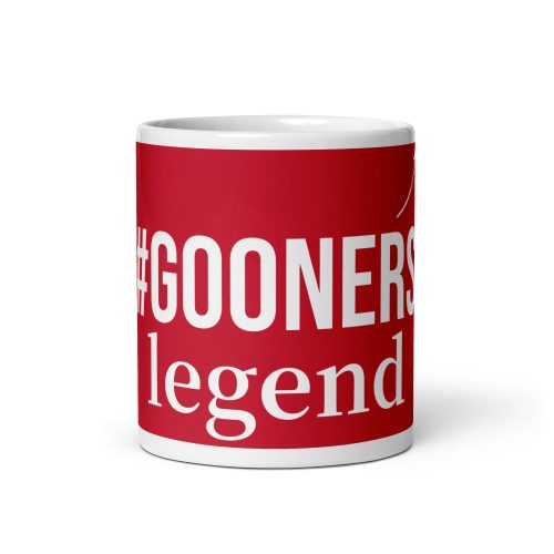 GOONERS LEGEND MUG – Arsenal Fans Gift Red/White Glossy Mug