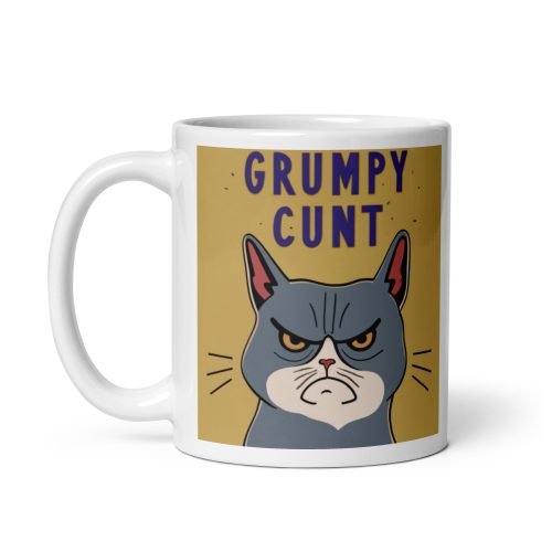 Grumpy C*nt – Grump Cat White glossy mug