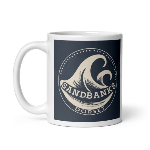Sandbanks Dorset – White glossy mug