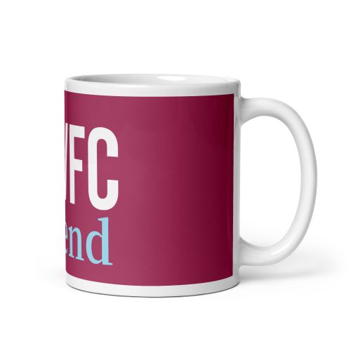 AVFC MUG – Aston Villa Fans Gift Claret and Blue white glossy mug