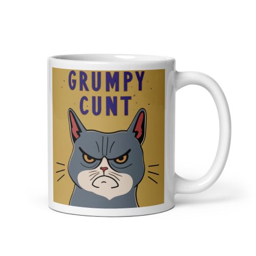 Grumpy C*nt – Grump Cat White glossy mug