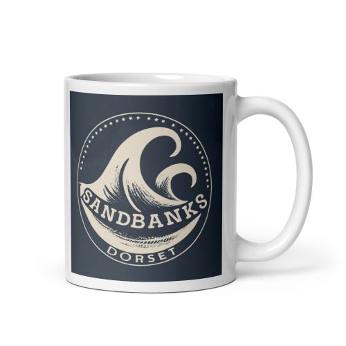 Sandbanks Dorset – White glossy mug