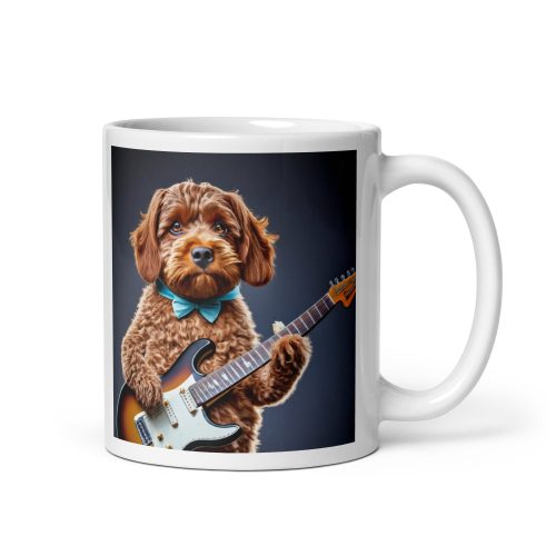 Cockapoo playing a guitar – Mug gift idea