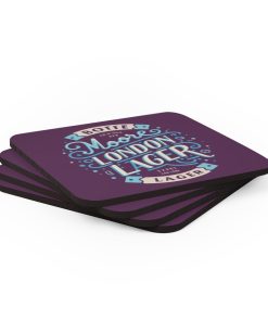 Moore London Lager Cork Backed Drinks Coasters 4 pack