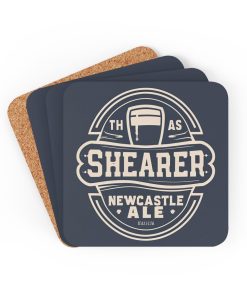 Shearer Newcastle Ale Cork Backed Drinks Coasters Set Newcastle Fan Gift