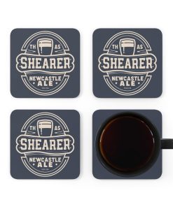 Shearer Newcastle Ale Cork Backed Drinks Coasters Set Newcastle Fan Gift