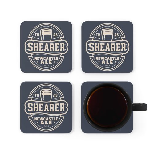Shearer Newcastle Ale Cork Backed Drinks Coasters Set Newcastle Fan Gift