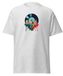 Melting Vinyl Record City T-shirt design