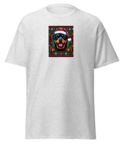 Rottweiler wearing a Santa Hat Christmas T-shirt