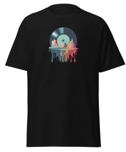Melting Vinyl Record City T-shirt design