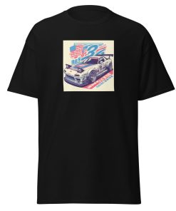 Car USA Flag Racing Car T-shirt Gift For Car Fans