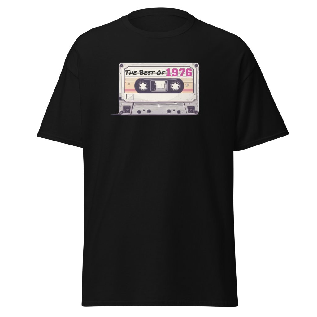 The Best of 1976 Cassette Tape T-shirt Gift for Born in 1976 Present for Men
