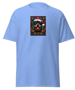 Rottweiler wearing a Santa Hat Christmas T-shirt