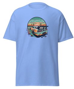Car Sunset Beach Fun Gift T-shirt for Men