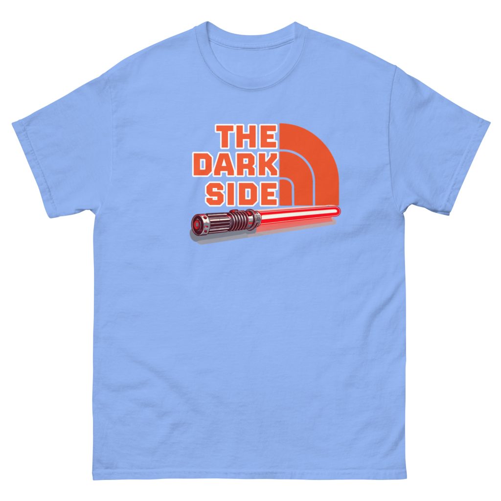 The Dark Side – Red Lightsaber T-shirt for Space Wars Fans