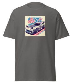 Car USA Flag Racing Car T-shirt Gift For Car Fans