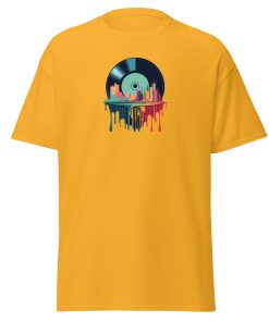 Melting Vinyl Record City T-shirt design