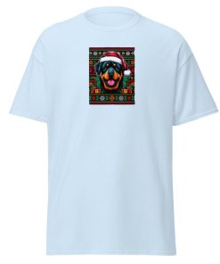 Rottweiler wearing a Santa Hat Christmas T-shirt
