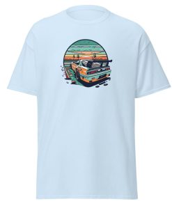 Car Sunset Beach Fun Gift T-shirt for Men