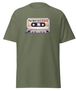 The Best of 1980 Cassette Tape T-shirt Gift for Born in 1980 Present for Men