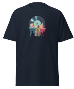 Melting Vinyl Record City T-shirt design