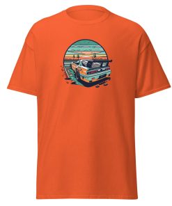Car Sunset Beach Fun Gift T-shirt for Men
