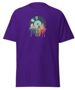 Melting Vinyl Record City T-shirt design