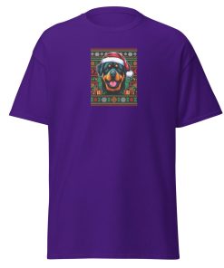 Rottweiler wearing a Santa Hat Christmas T-shirt
