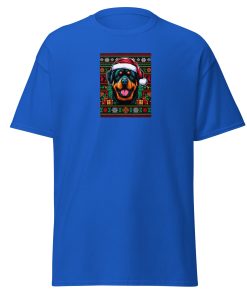 Rottweiler wearing a Santa Hat Christmas T-shirt