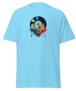 Melting Vinyl Record City T-shirt design