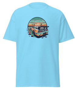 Car Sunset Beach Fun Gift T-shirt for Men