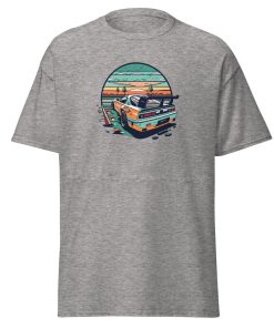 Car Sunset Beach Fun Gift T-shirt for Men